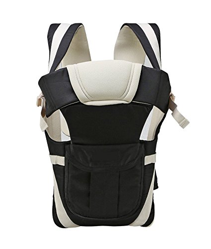 GTC Adjustable Hands-Free 4-in-1 Baby Carrier Bag , Carry Bag , Front Carry Bag with Comfortable Head Support & Buckle Straps (Black)