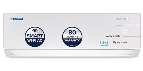 Top 10 Best 1.5 Ton 5 Star Air Conditioners In India 2024 6 Blue Star 1.5 Ton 5 Star Inverter Smart Split AC Copper, Convertible 5 in 1 Cooling, Dust Filter, Blue Fins, Self Diagnosis, 2024 Model