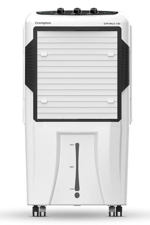 Top 10 Best Desert Air Cooler in India 3 Crompton Optimus Desert Air Cooler 65L with 18” Fan, Everlast Pump, Large & Easy Clean Ice Chamber, Humidity Control