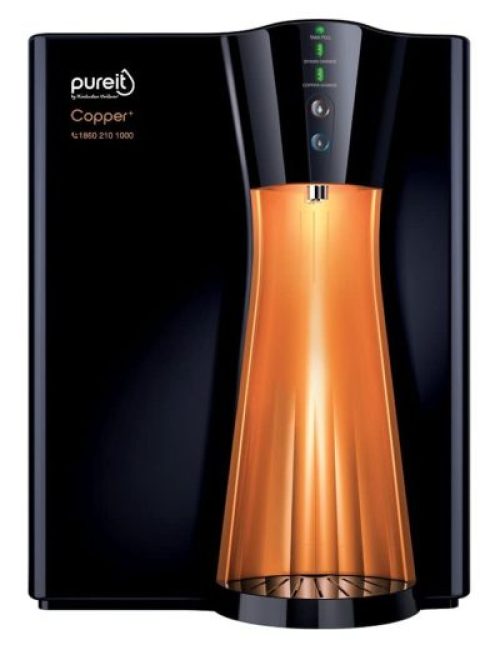 Top 10 Best Water Purifiers in India For Home Use | Best RO Water Purifier Under 10000 7 3. HUL Pureit Copper + Mineral RO + UV + MF 7 stage Tabletop / Wall Mountable 8 liters Water Purifier